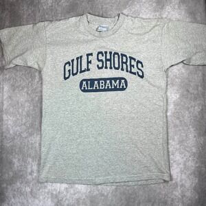 Vintage All Sport Gulf Shores Alabama T-Shirt Mens Medium Gray Made in USA 90s
